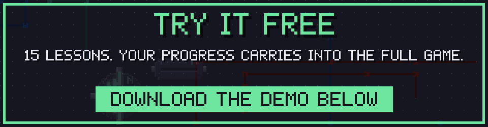 Try it free: 15 lessons, progress carries into the full game
