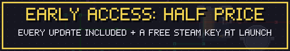 Early access: half price, every update, free Steam key
